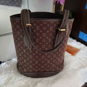 Authentic Louis Vuitton Mini Lin Bucket PM